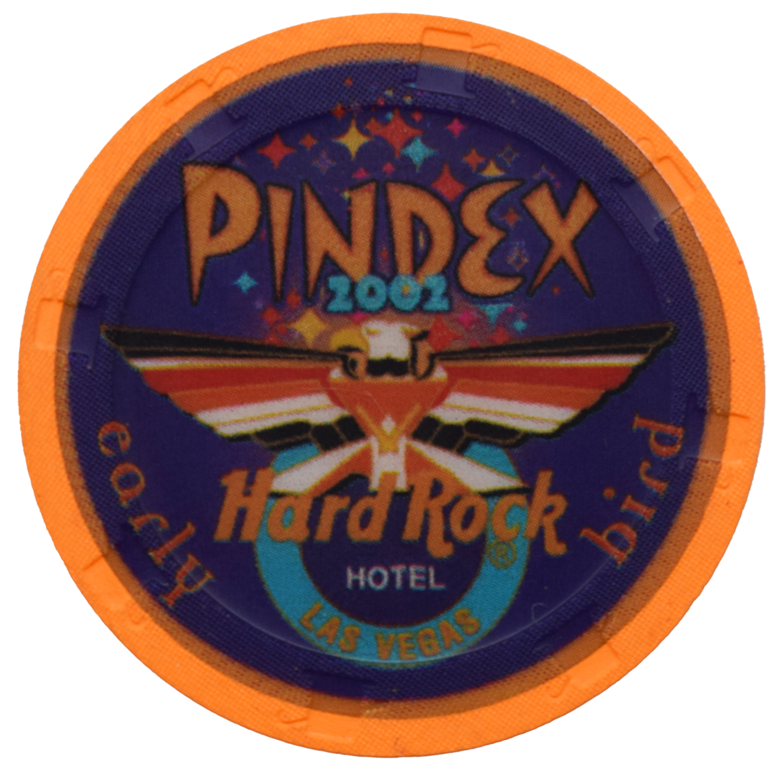 Hard Rock Hotel Pindex 2002 NCV Chip Las Vegas Nevada Orange