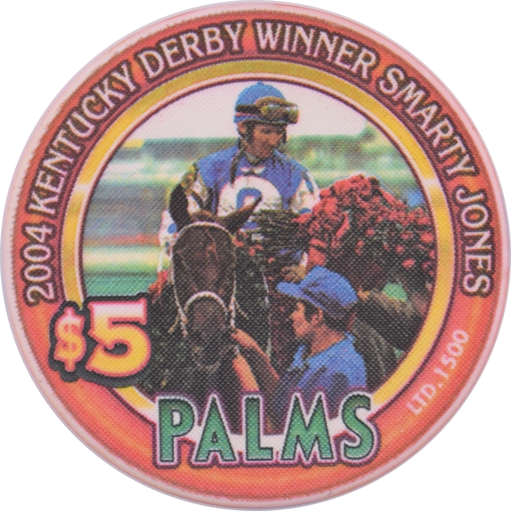 Palms Casino Las Vegas Nevada $5 Kentucky Derby Winner Smarty Jones 2004