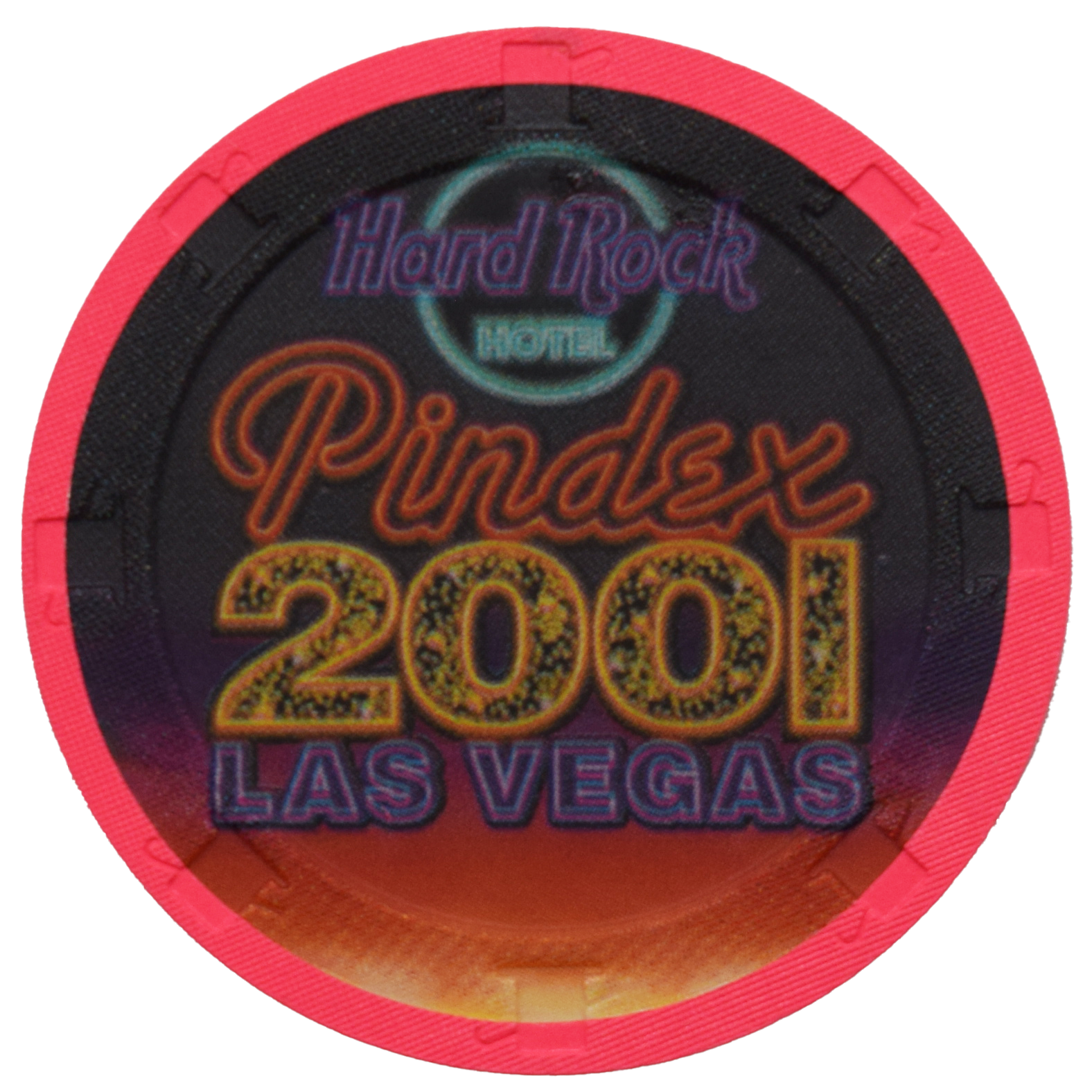 Hard Rock Hotel Pindex 2001 NCV Chip Las Vegas Nevada Pink