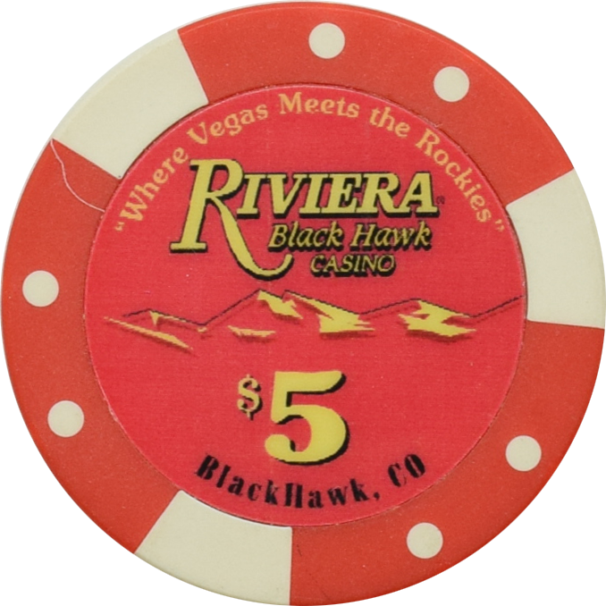 Riviera Casino Black Hawk Colorado $5 Chip