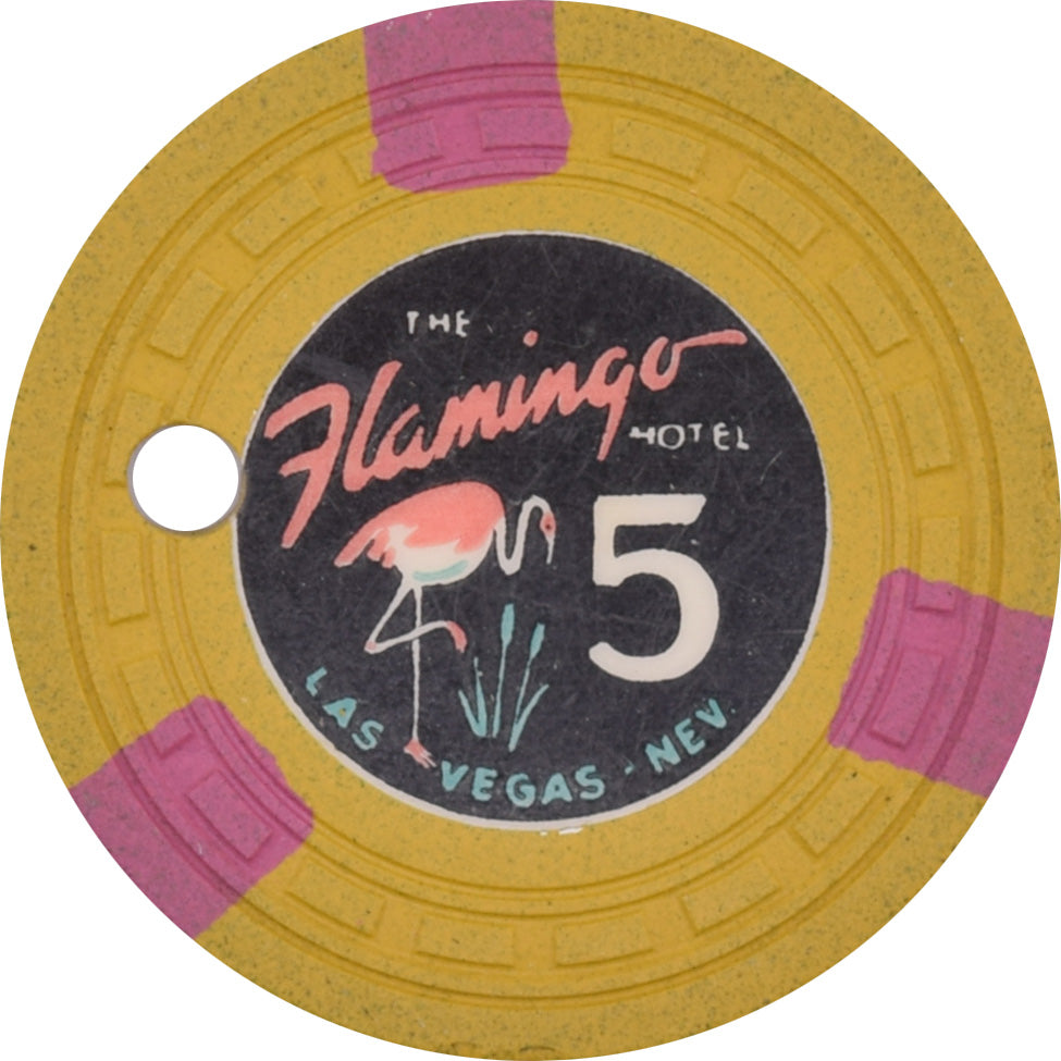 Flamingo Casino Las Vegas Nevada $5 Cancelled Chip 1948