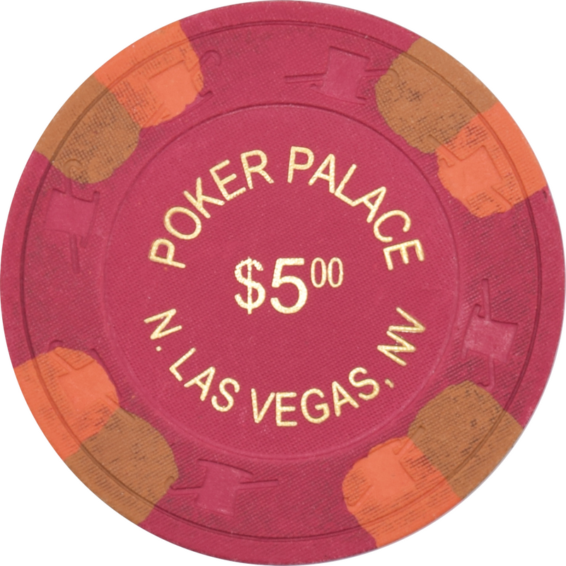 Poker Palace Casino N. Las Vegas Nevada $5 Chip 1985