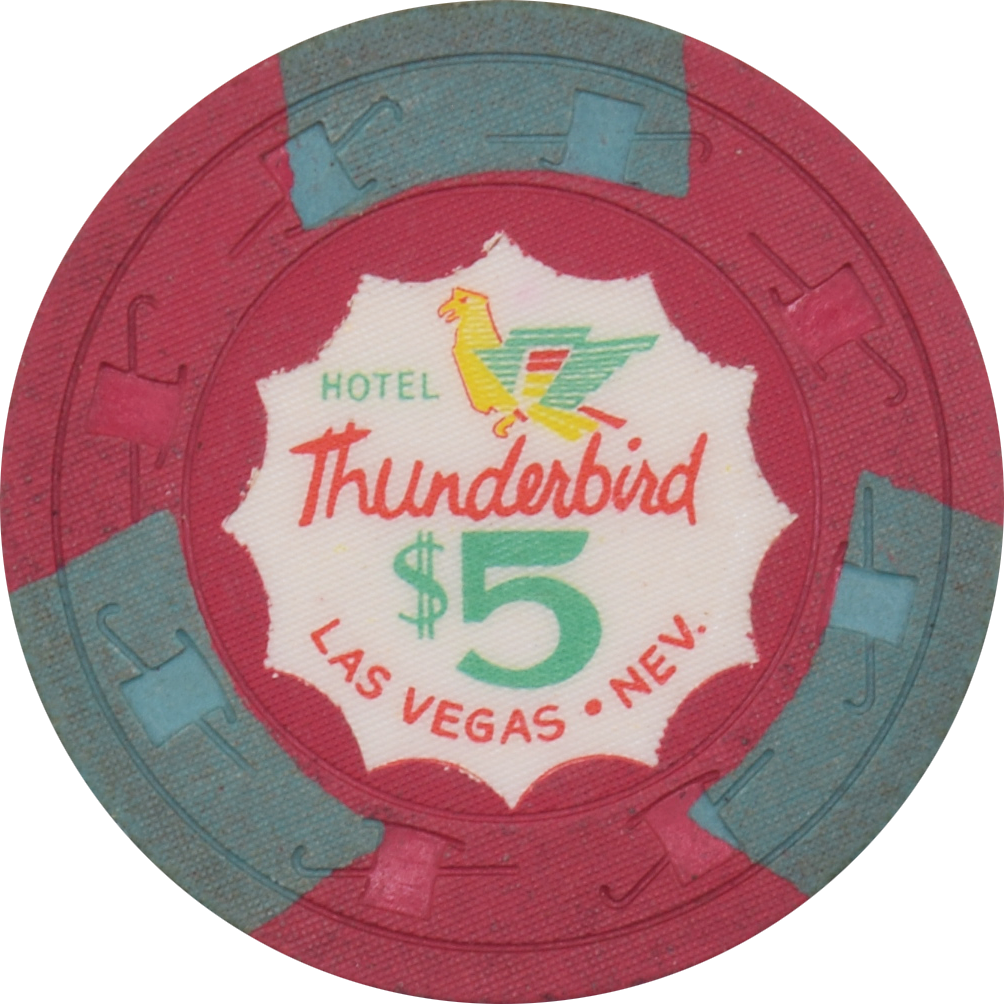 Thunderbird Casino Las Vegas Nevada $5 Chip 1964