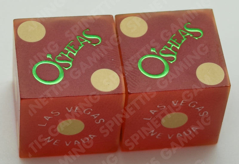 O'Sheas Casino Las Vegas Nevada Matching Number Pair of Dice