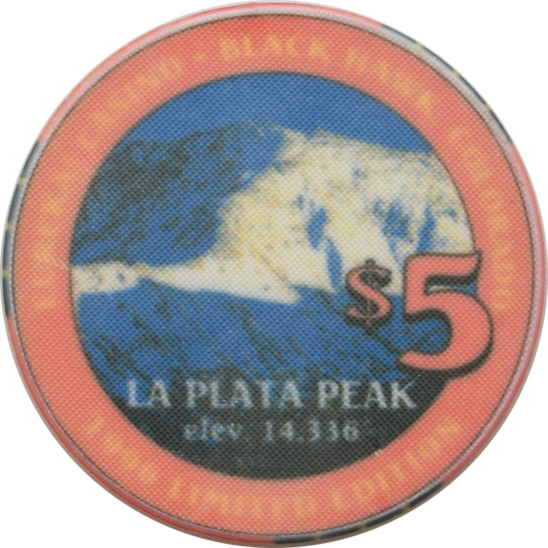 Eureka Casino Black Hawk Colorado $5 Plata Peak Chip 1996