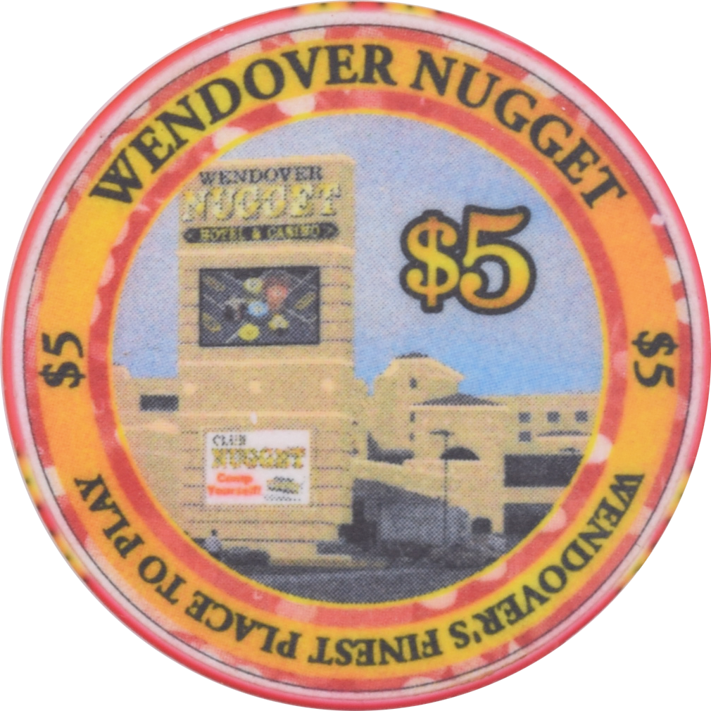 Wendover Nugget Casino Wendover Nevada $5 Chip 2004