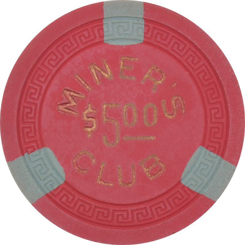 Miner's Club Casino Mountain City Nevada $5 Chip 1958