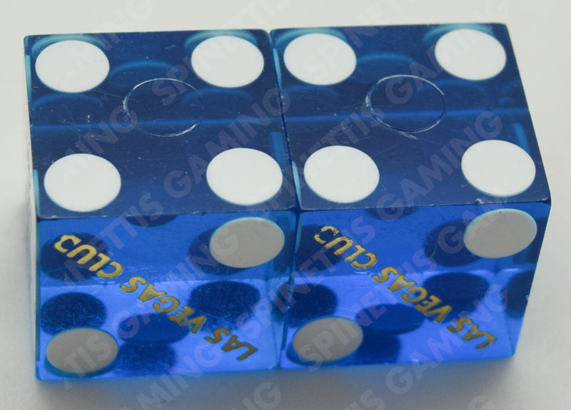 Las Vegas Club Casino Blue Polished Pair of Dice