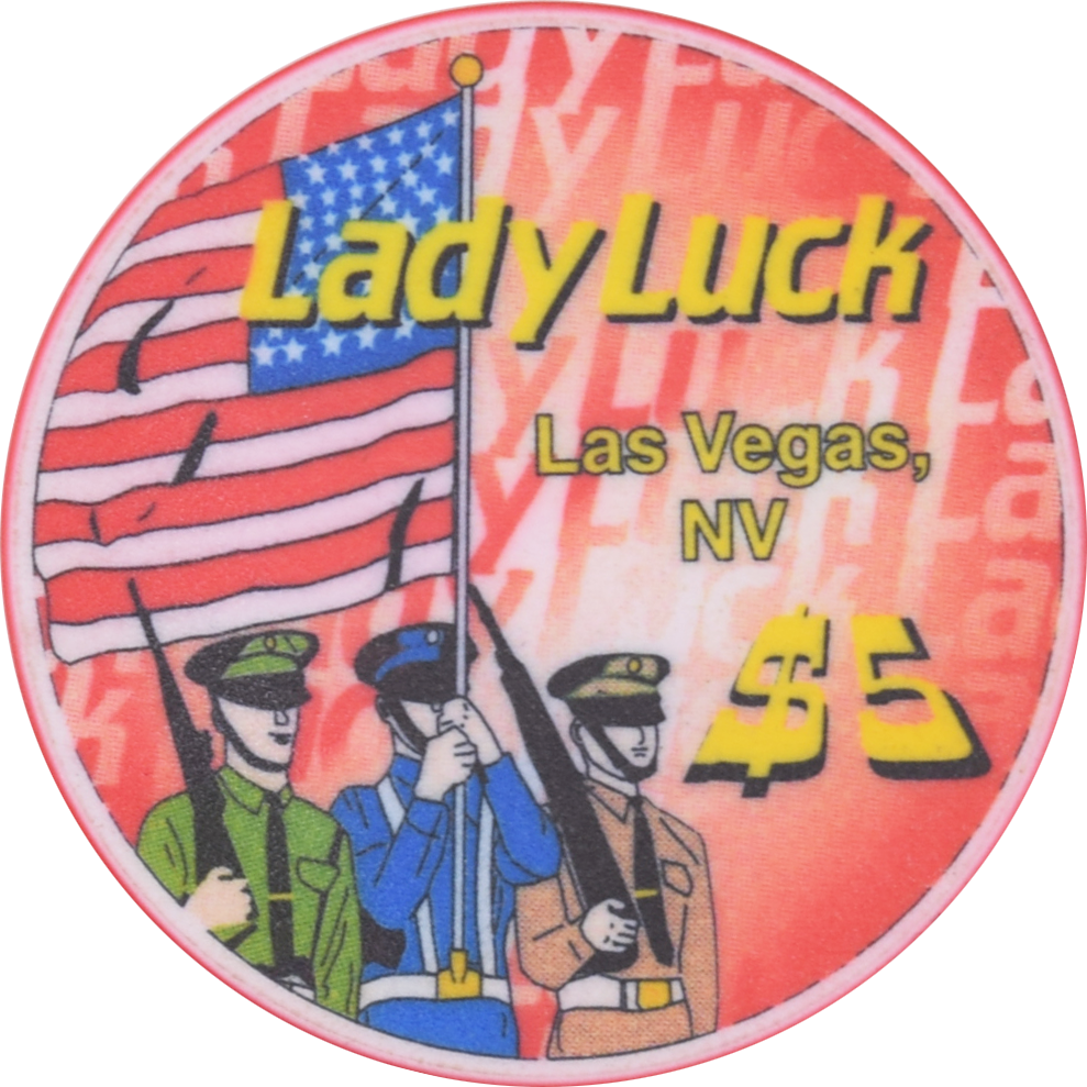 Lady Luck Casino Las Vegas Nevada $5 Memorial Day Chip 1997