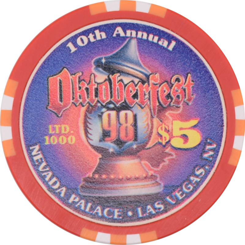 Nevada Palace Casino Las Vegas Nevada $5 Oktoberfest Chip 1998