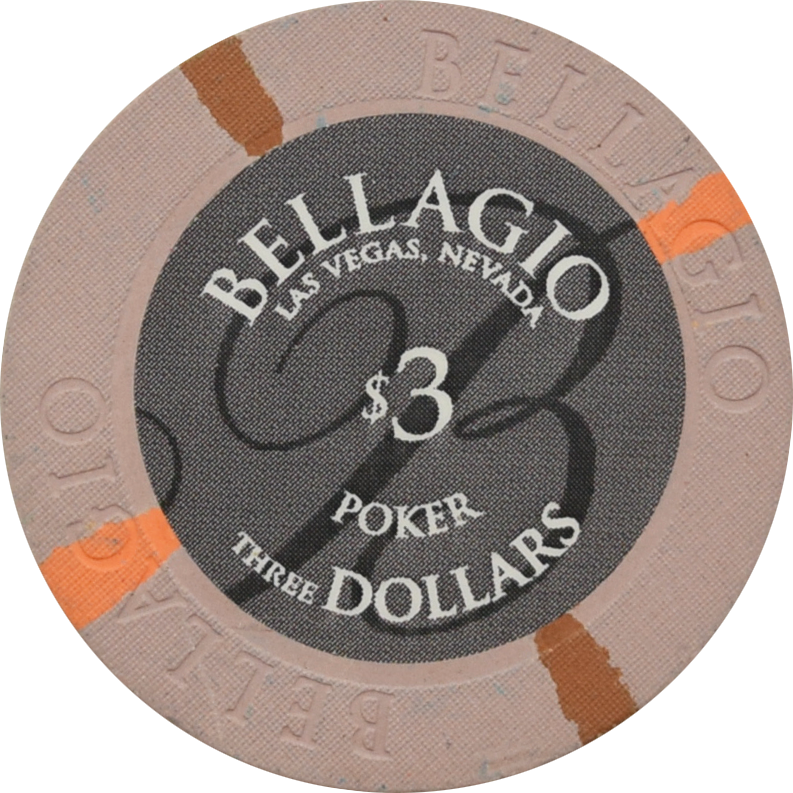 Bellagio Casino Las Vegas Nevada $3 Chip 2011