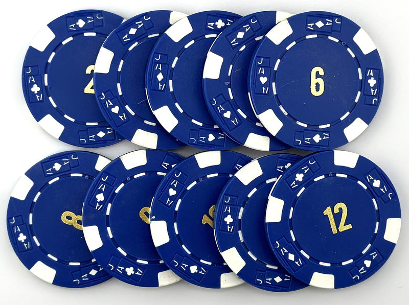 Sequential Mixed Game Poker Chips (2-12)