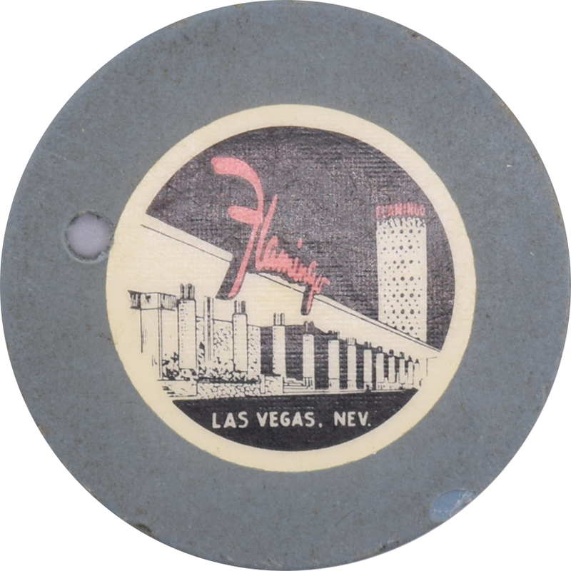 Flamingo Casino Las Vegas Nevada Cancelled Roulette Grey Chip 1953