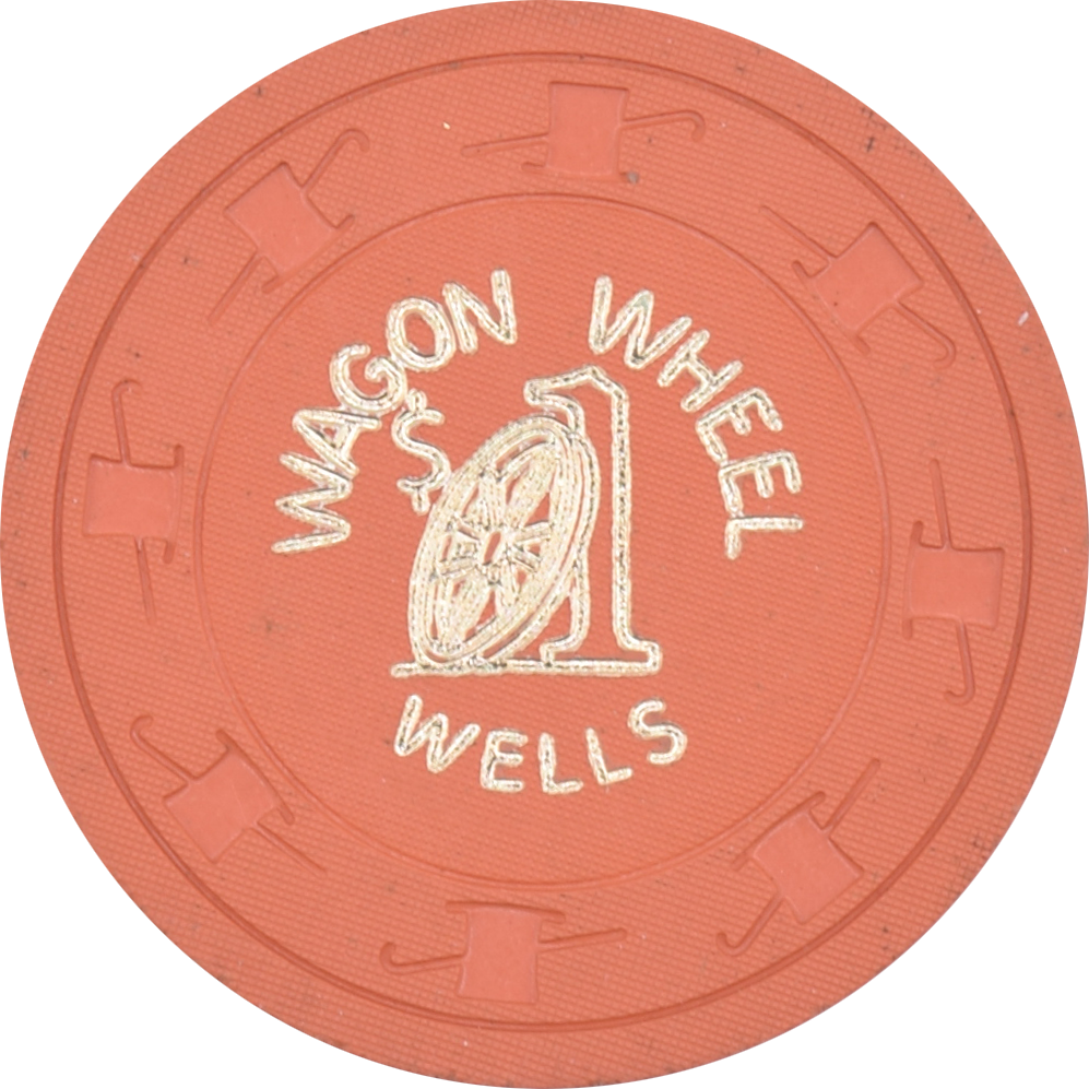 Wagon Wheel Casino Wells Nevada $1 Chip Chip 1955