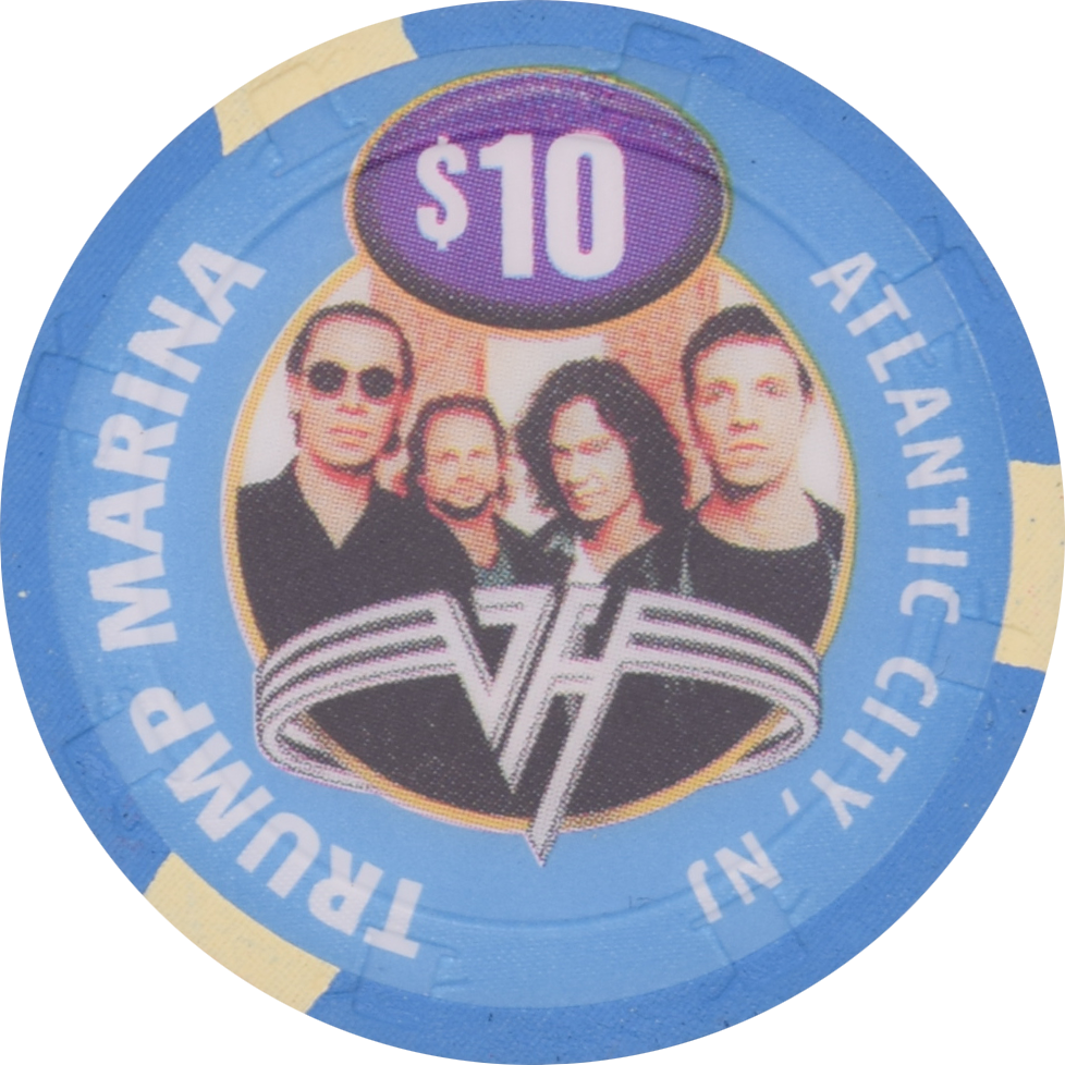 Trump Marina Casino Atlantic City New Jersey $10 Van Halen Chip