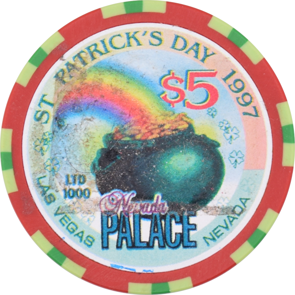 Nevada Palace Casino Las Vegas Nevada $5 St. Patrick's Day Chip 1997