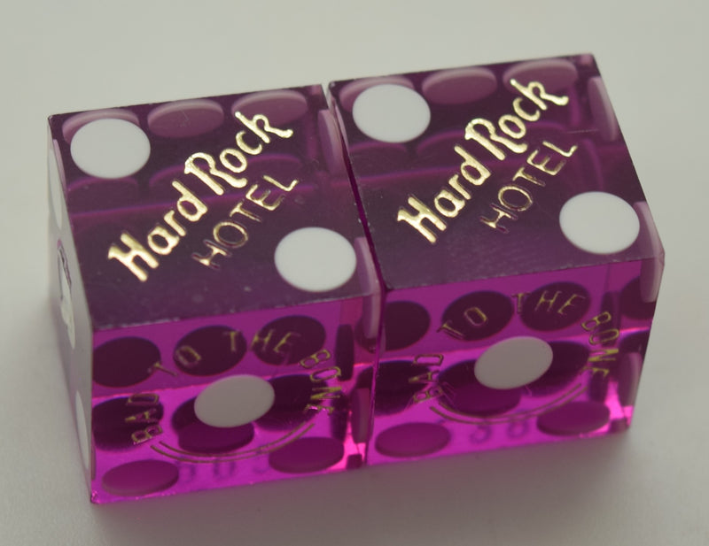 Hard Rock Used Purple Casino Dice Las Vegas Nevada 1990's