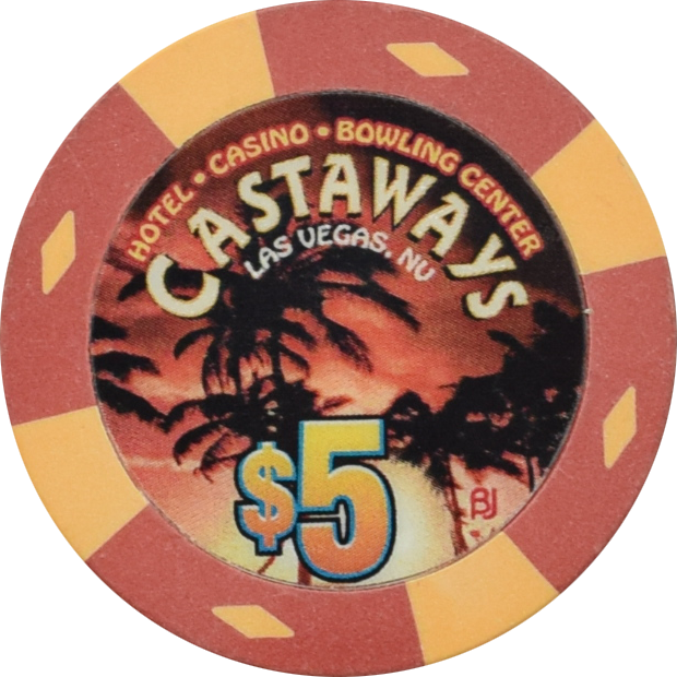 Castaways Hotel Casino Bowling Casino Las Vegas Nevada $5 Chip 2000