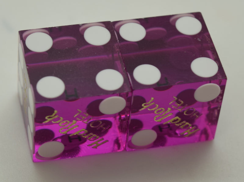 Hard Rock Used Purple Casino Dice Las Vegas Nevada 1990's