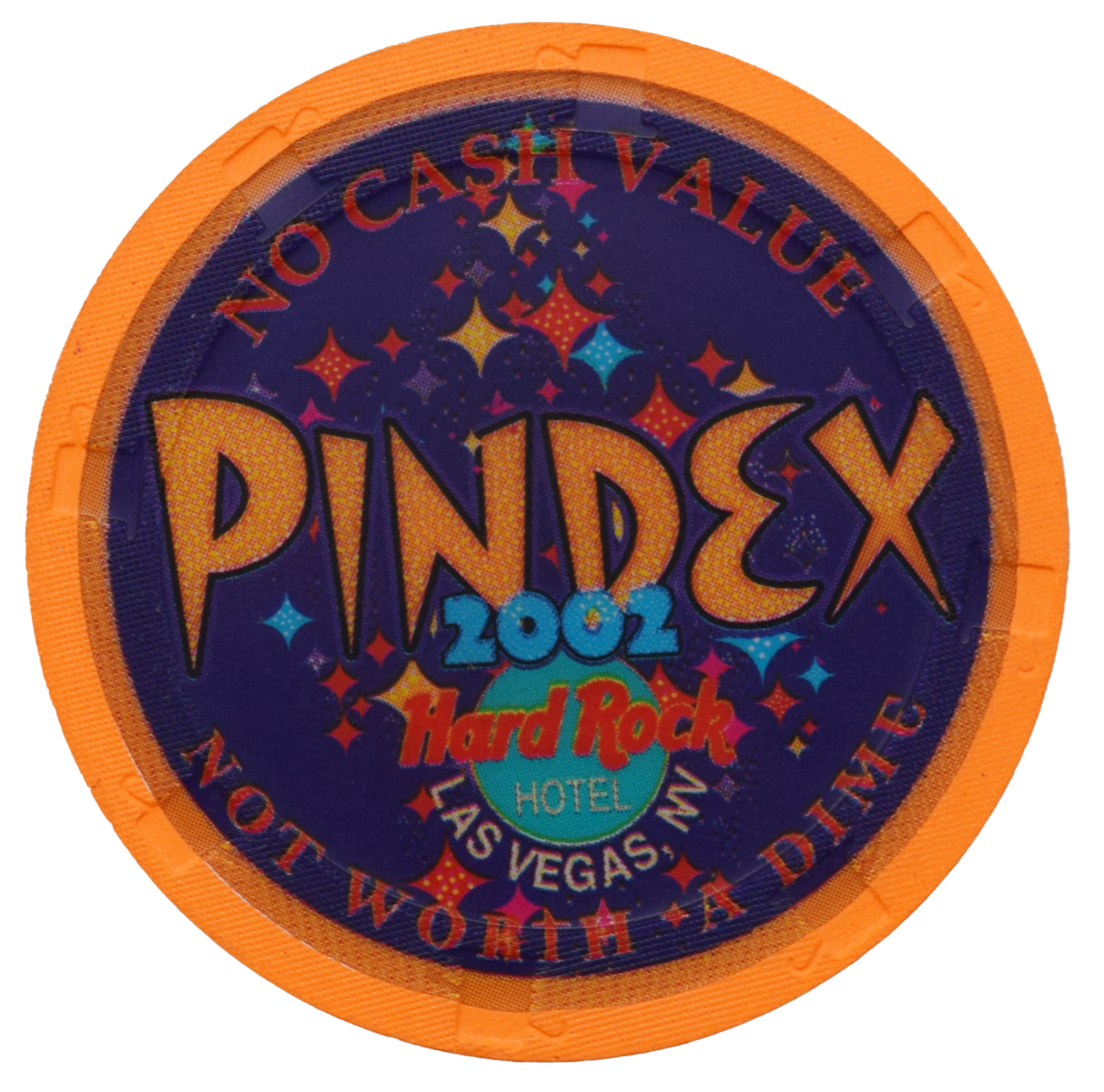 Hard Rock Hotel Pindex 2002 NCV Chip Las Vegas Nevada Orange