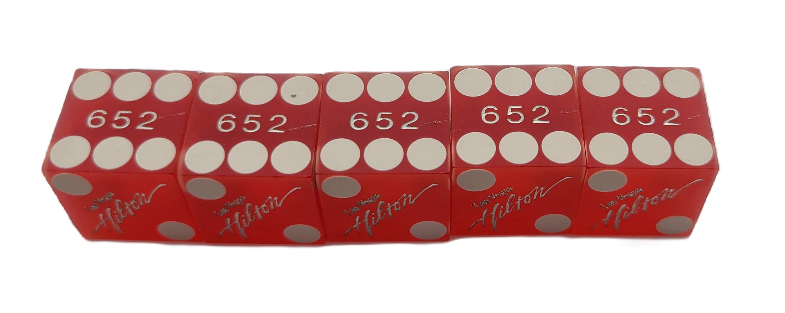 Las Vegas Hilton Casino Las Vegas Nevada Used Stick of 5 Dice