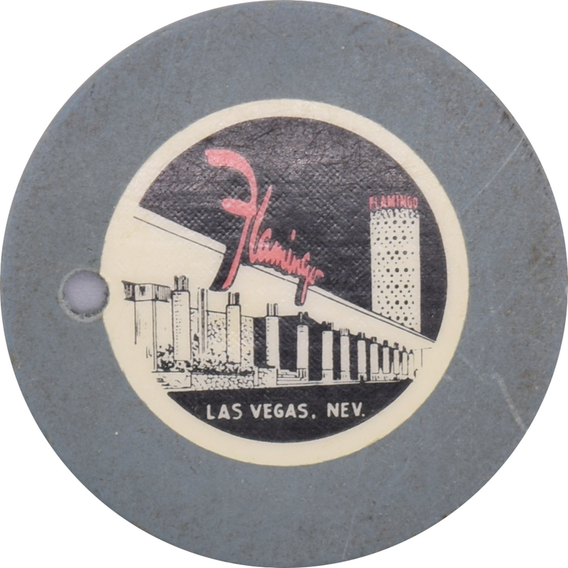 Flamingo Casino Las Vegas Nevada Cancelled Roulette Grey Chip 1953