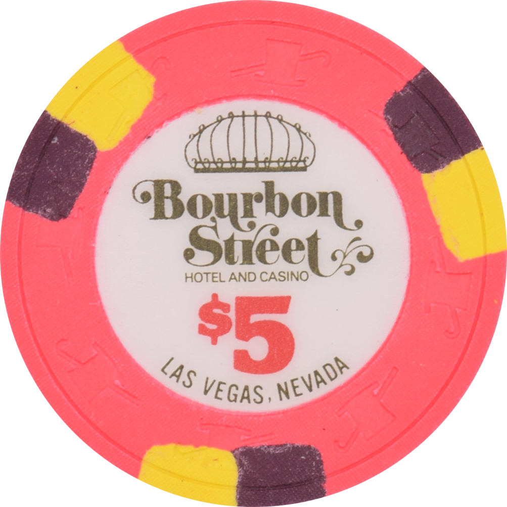 Bourbon Street Casino Las Vegas Nevada $5 Chip 1988