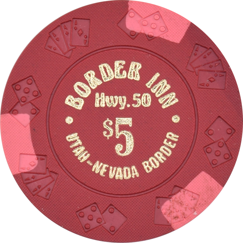 Border Inn Casino Baker Nevada $5 Chip 1979