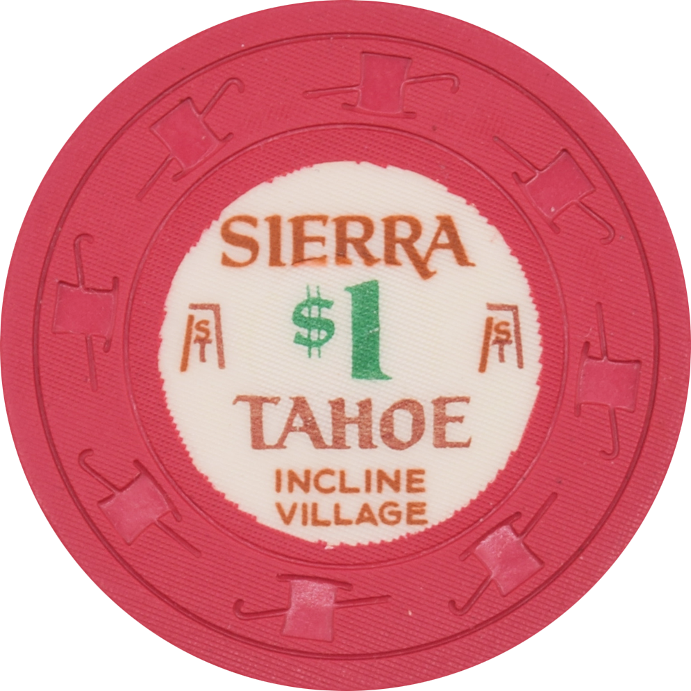 Sierra Tahoe Casino Incline Village Nevada $1 Chip 1965