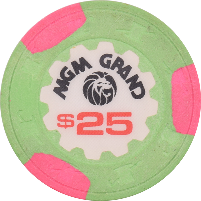 MGM Grand Casino Las Vegas Nevada $25 Chip 1970s