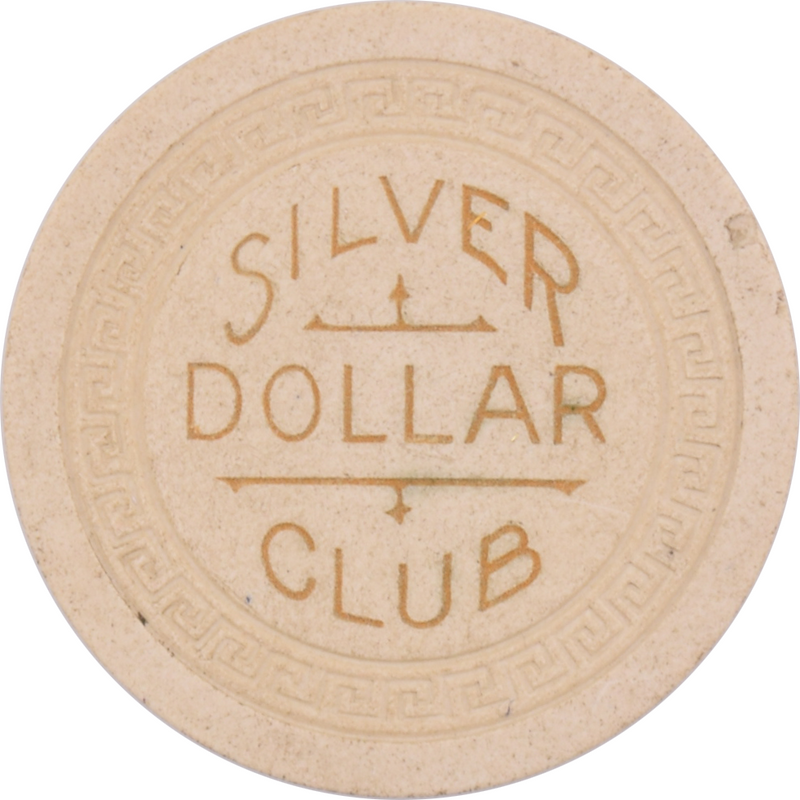 Silver Dollar Club Casino Elko Nevada White Roulette Chip Chip 1930s