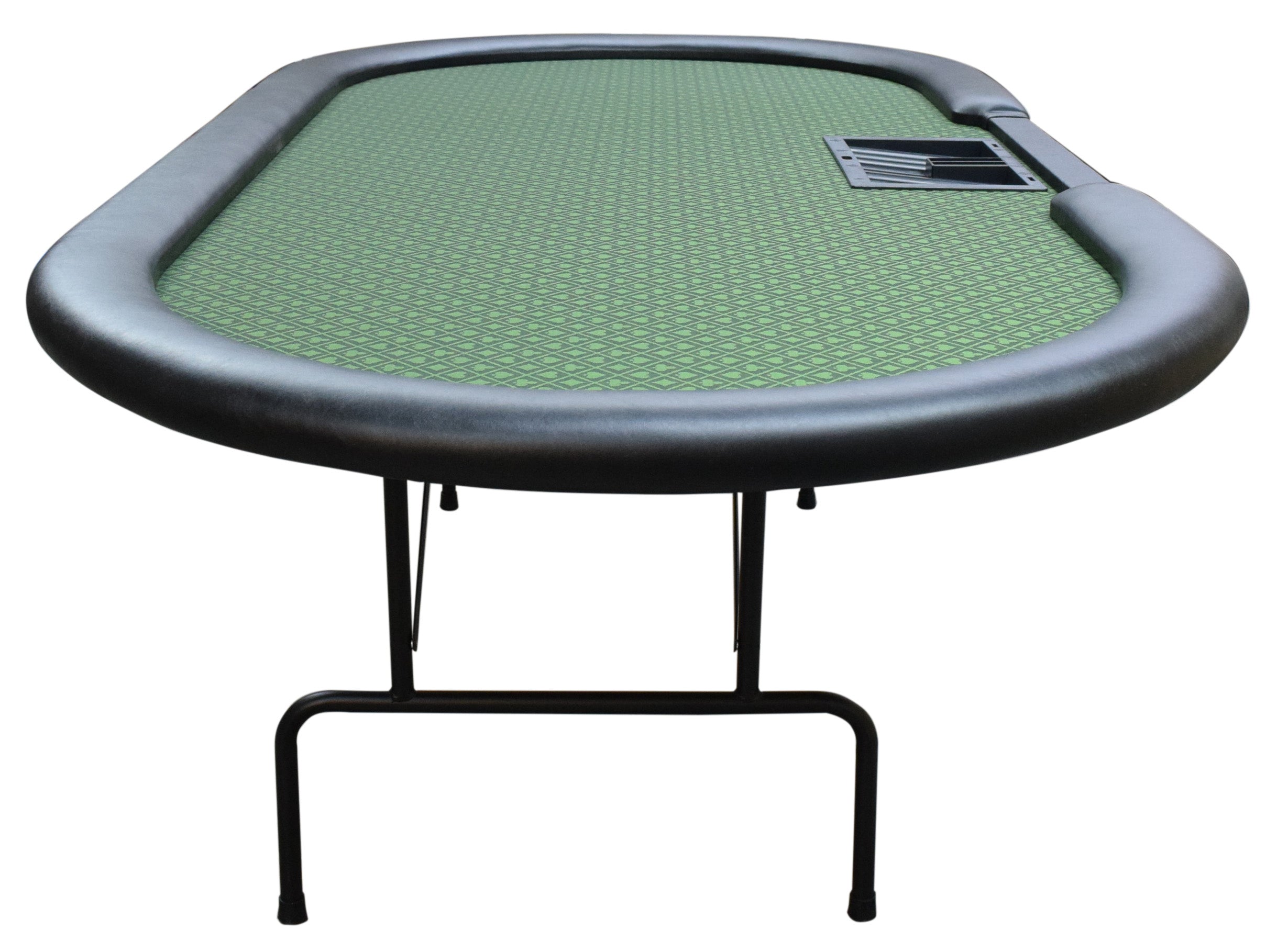 96" Poker Table with Metal Folding Legs