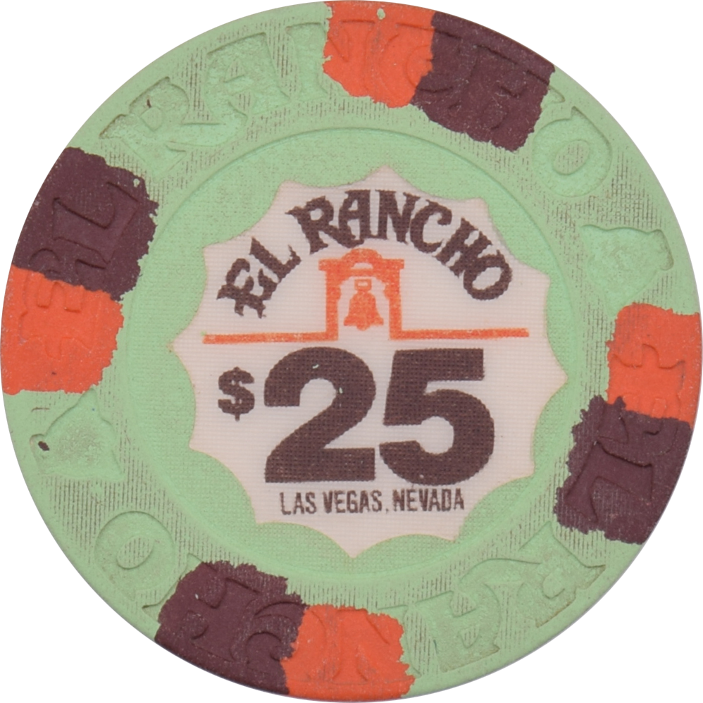 El Rancho Casino Las Vegas Nevada $25 Chip 1982