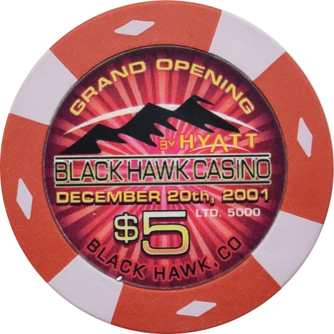 Black Hawk Casino by Hyatt Black Hawk Colorado $5 Grand Opening Chip