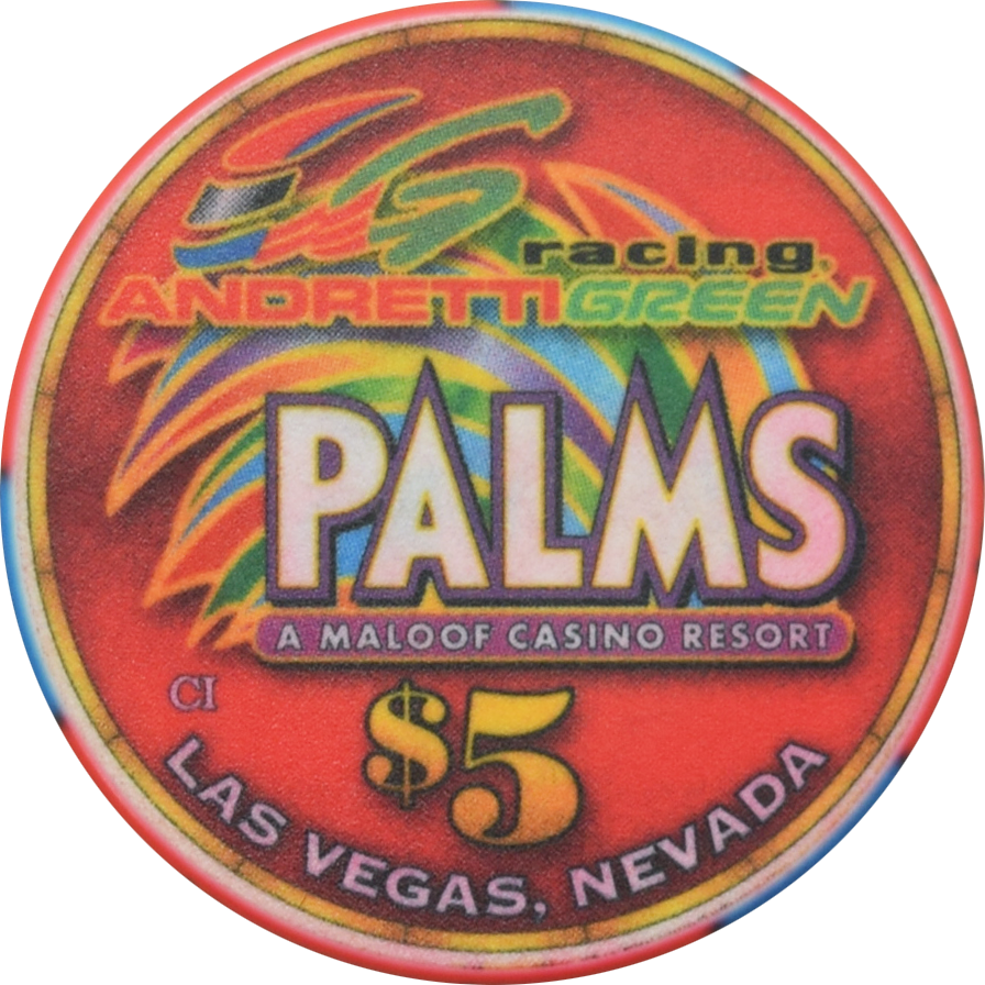 Palms Casino Las Vegas Nevada $5 Bryan Herta Andretti Green Racing Chip 2005