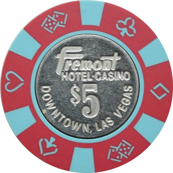 Fremont Casino Las Vegas Nevada $5 Die4Suit Chip 1989