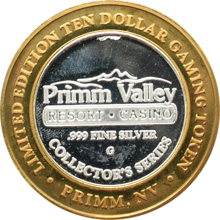 Primm Valley Resort & Casino Primm Nevada "Bonnie and Clyde" $10 Silver Strike .999 Fine Silver 2001