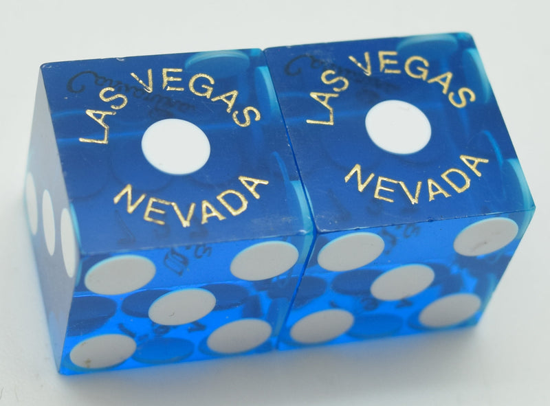 Casuarina Las Vegas Blue Dice Pair Matching Numbers