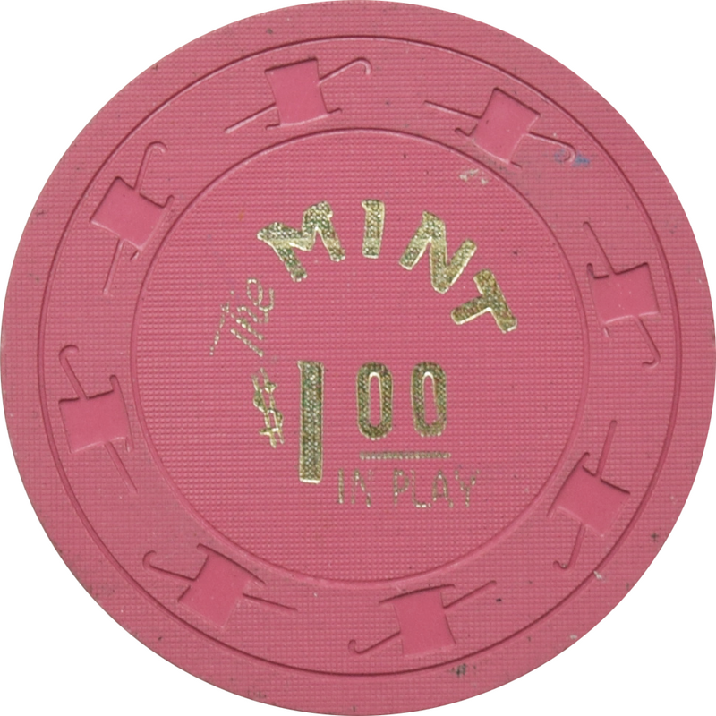 The Mint Casino Las Vegas Nevada $1 Fuchsia Chip 1980s