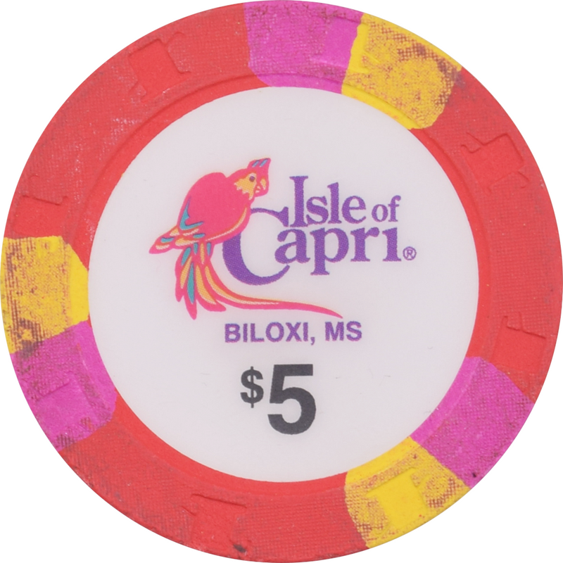 Isle of Capri Casino Biloxi Mississippi $5 RHC Chip