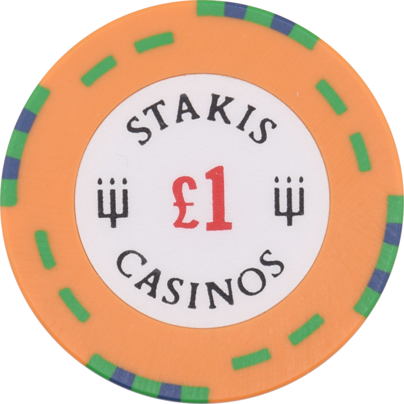 Stakis Casinos United Kingdom UK €1 Dashed Chip