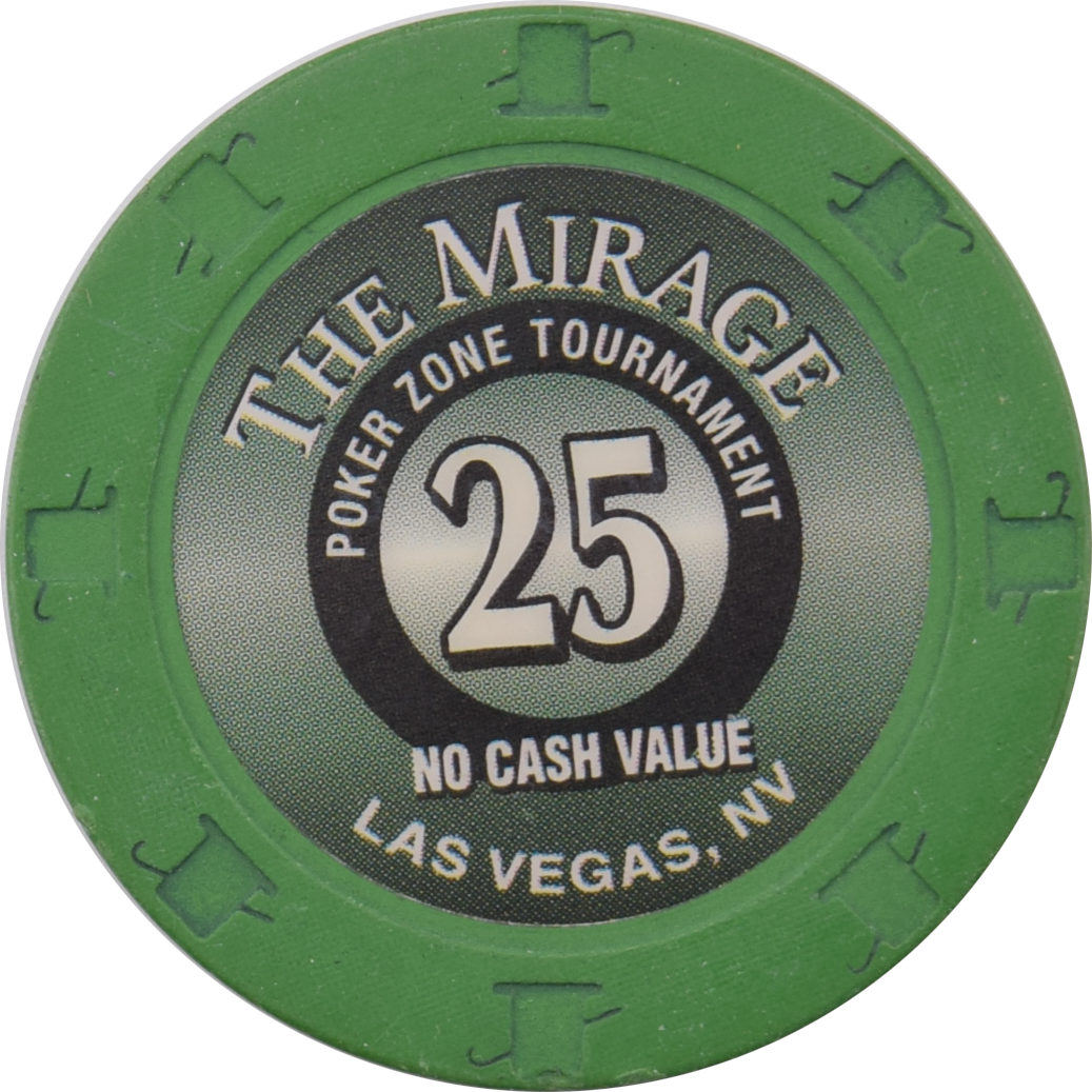 Mirage Casino Las Vegas Nevada Poker Zone Tournament $25 NCV Chip 1999