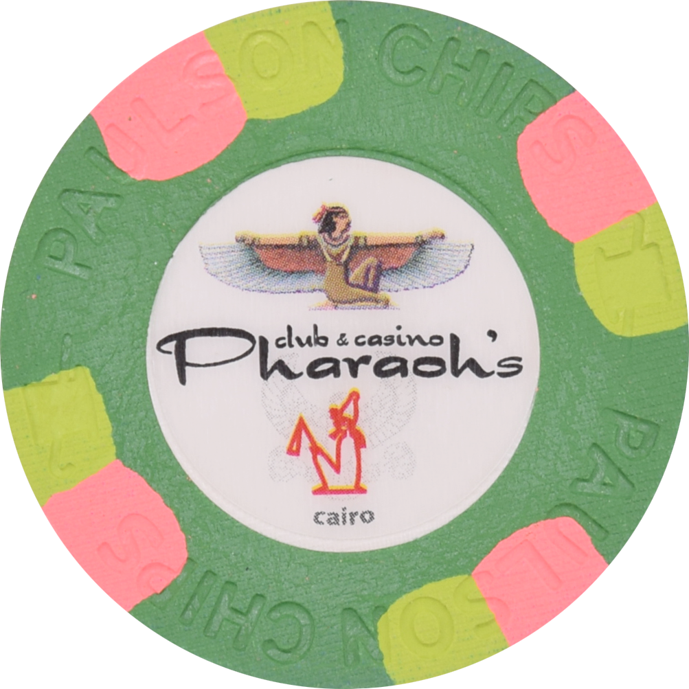 Pharaoh's Club & Casino Paulson Fantasy Green NCV Chip