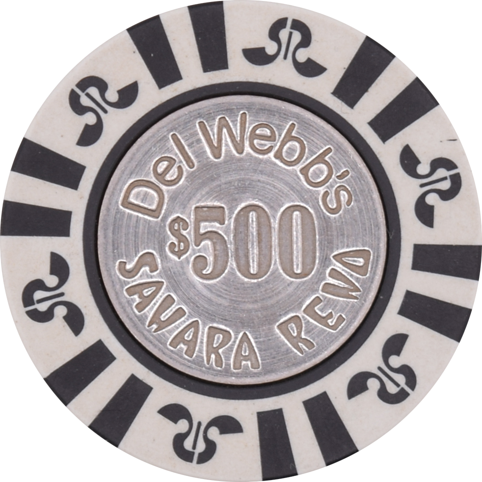 Sahara Del Webb's Casino Reno Nevada $500 Spun Chip 1990s