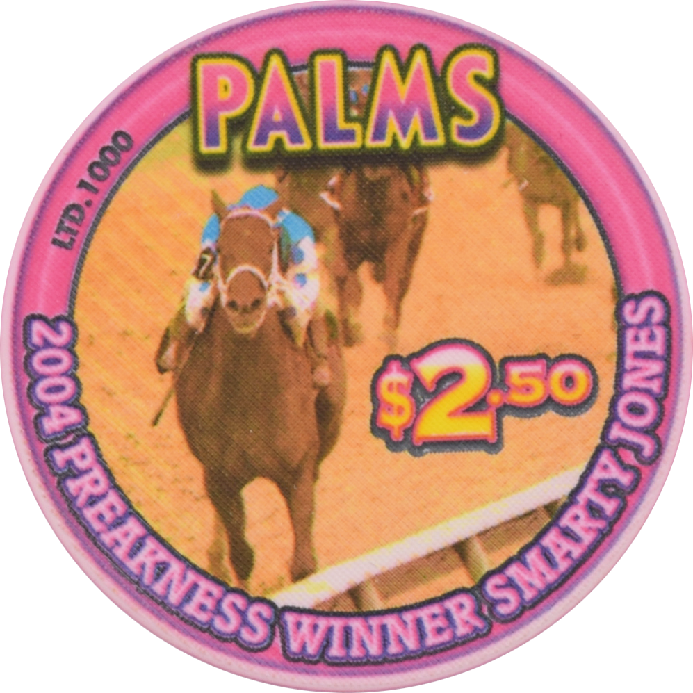 Palms Casino Las Vegas Nevada $2.50 Preakness Winner Smarty Jones Chip 2004 #2