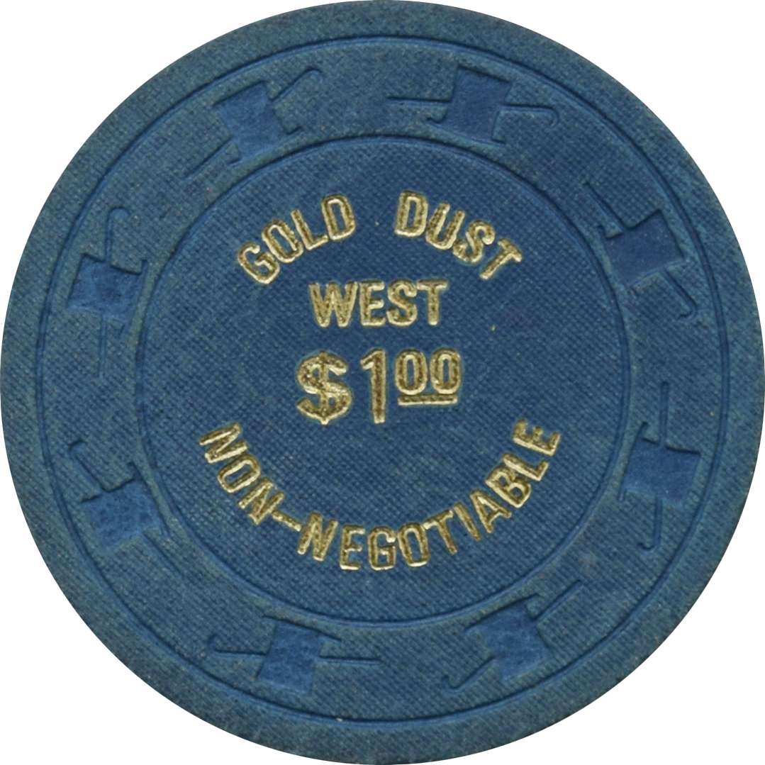 Gold Dust West Casino Reno Nevada $1 Non-Negotiable Chip 1976