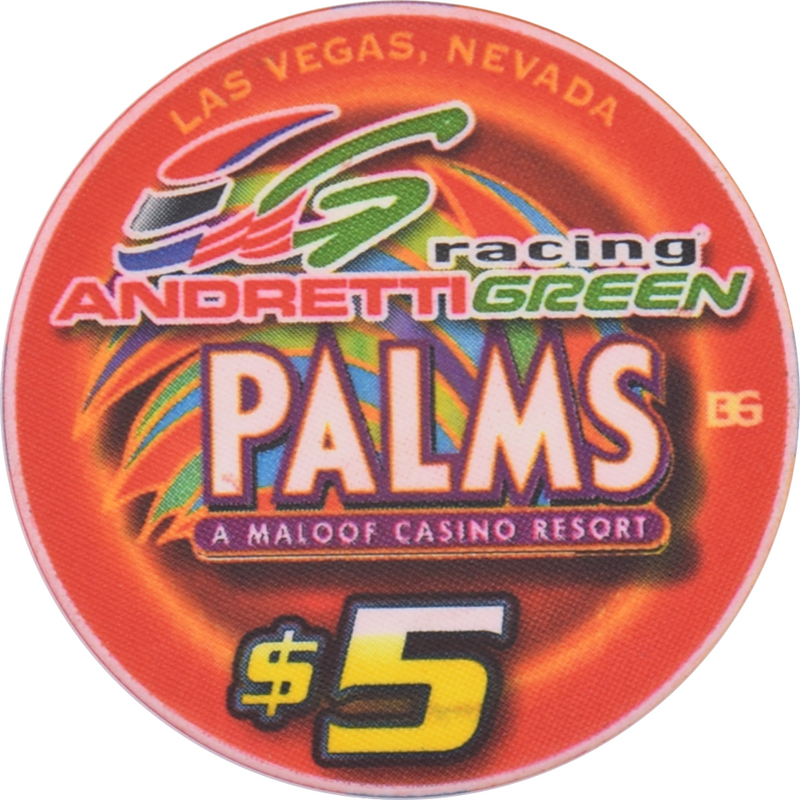 Palms Casino Las Vegas Nevada $5 Andretti Racing - Tony Kanaan Chip 2004