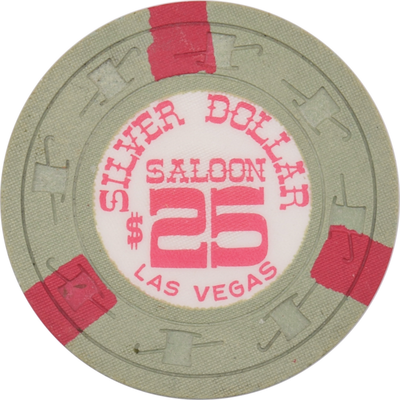 Silver Dollar Saloon Casino Las Vegas Nevada $25 Chip 1965