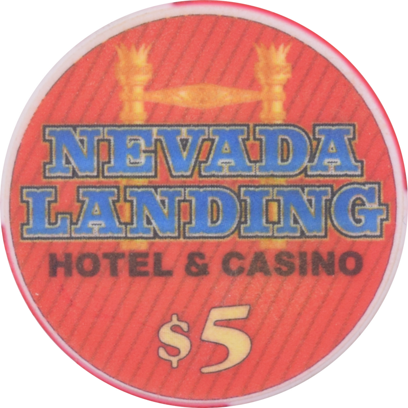 Nevada Landing Casino Jean Nevada $5 Ceramic Chip 1999