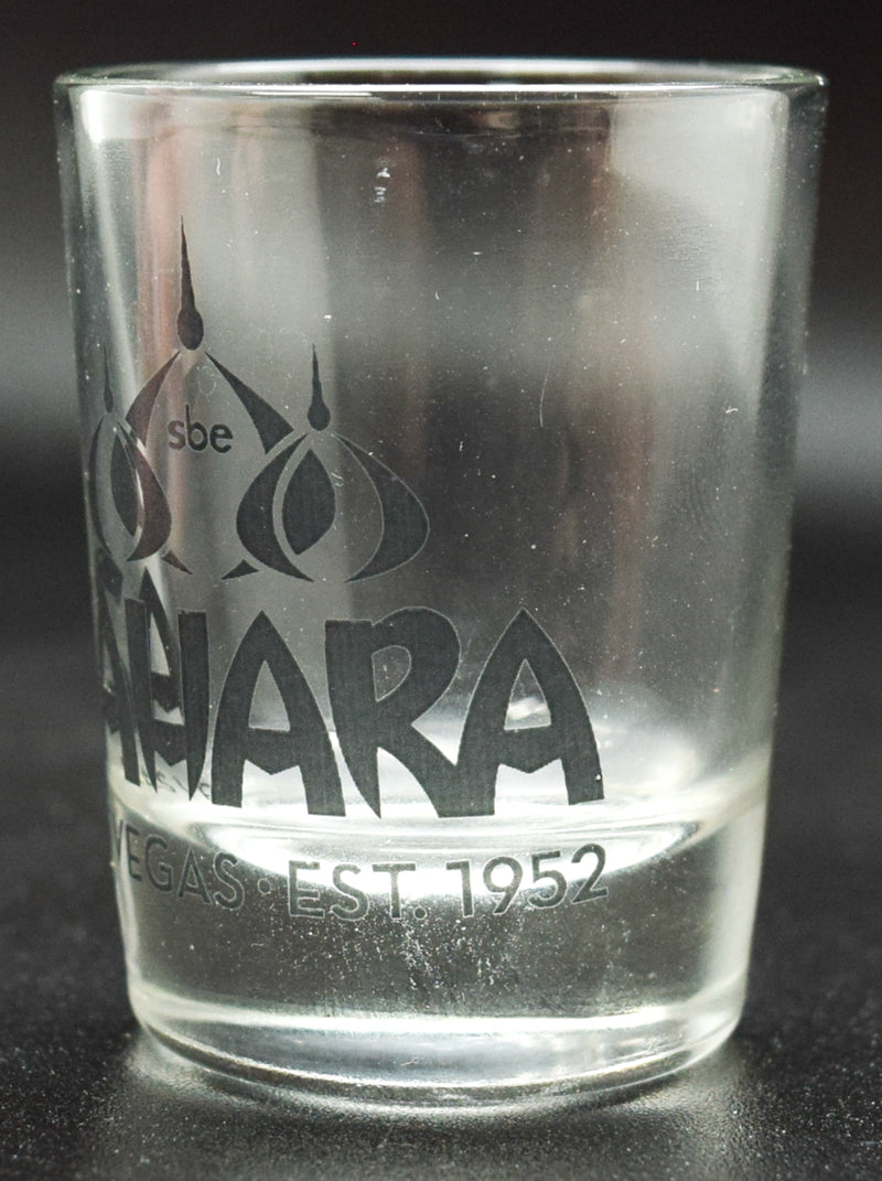 Sahara Casino Las Vegas Nevada Black Logo Shot Glass